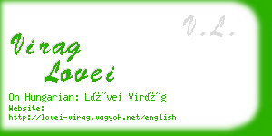 virag lovei business card